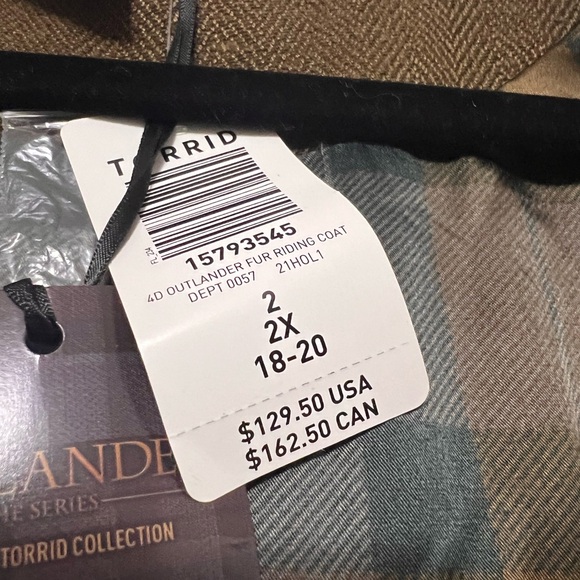 Torrid Outlander Fur Riding Coat BNWT Size 2 - Picture 5 of 15
